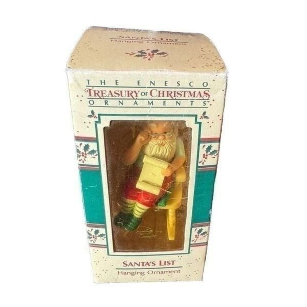 Vintage ENESCO Santa's List Christmas Ornament
